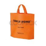 Picture of Orange Nonwoven Bag with Bottom Gusset