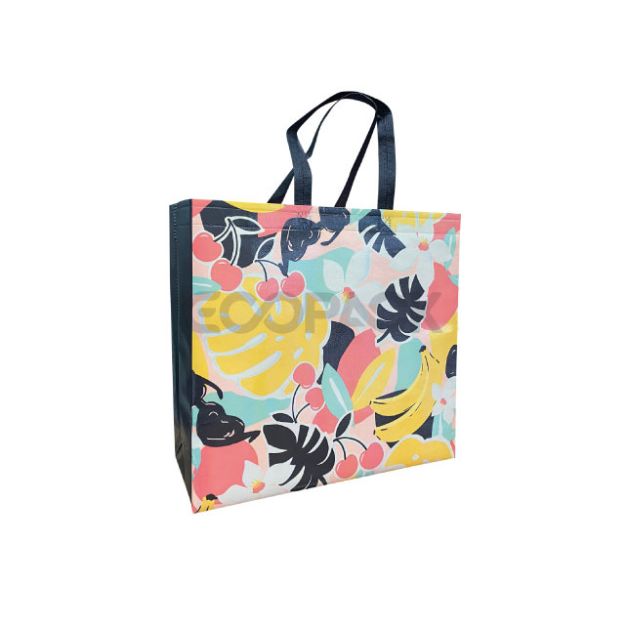 Picture of Laminated Leaf Printed Nonwoven Bag
