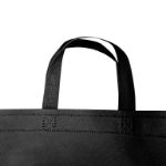 Picture of 3D Gusseted Black Nonwoven Shopping Bag