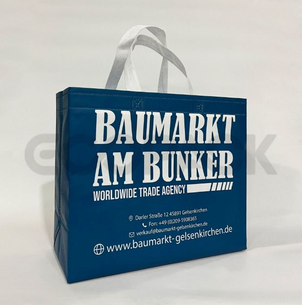 Picture of Blue Lamination Nonwoven Bag